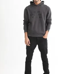 Rare Rabbit Grey Regular Fit Embroidered Sweatshirt image 5