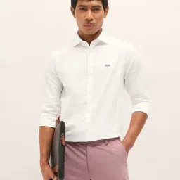 The Bear House White Cotton Solid Regular Fit Shirt-picture-28