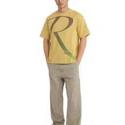 Rare Rabbit Mustard Oversized Ombre T-Shirt image 5