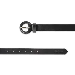United Colors of Benetton Della Black PU Waist Belt For Women image 5