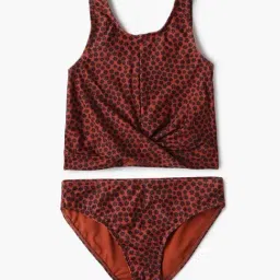 GAP Girls Brown Slim Fit Floral Sleeveless Swimsuit-image-49