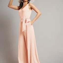 Brinns Peach Cotton Regular Fit Jumpsuit image 5