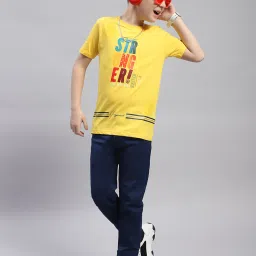 Monte Carlo Kids Yellow Printed T-Shirt image 5