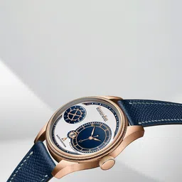 DOUBLERUN Men Dial & Leather Bracelet Style Straps Analogue Chronograph Watch H05N14013 image 3