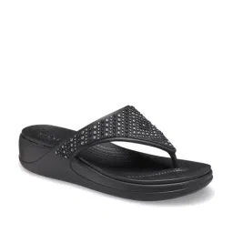 Crocs Women's Monterey Thong Black Wedges-picture-11