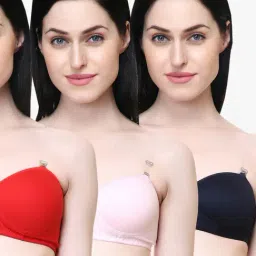 Lady Lyka Multicolor Non Wired Padded T-Shirt Bra (Pack Of 3)-picture-28