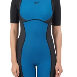Speedo Blue Color Blocked Swimsuit-picture-40