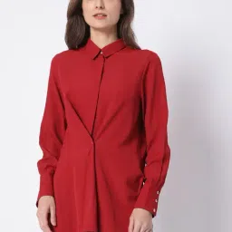 Vero Moda Red Solid Formal Shirt-picture-31