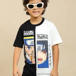 Kidsville Boys Multi Naruto Print Regular Fit T-Shirt-image-50