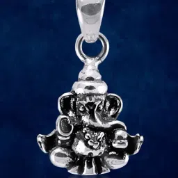 Taraash 92.5 Sterling Silver Ganesha Pendant for Kids-picture-36