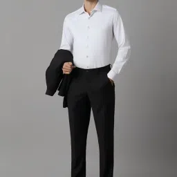 Louis Philippe Black Slim Fit Trousers image 5