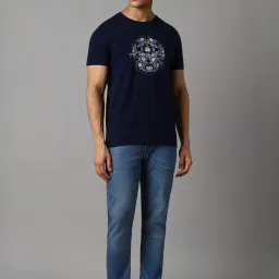 Louis Philippe Navy Slim Fit Printed T-Shirt image 5