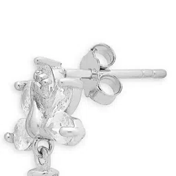 Zavya Whimsical Leaf Dance Rhodium-Plated 925 Sterling Silver Earrings image 5