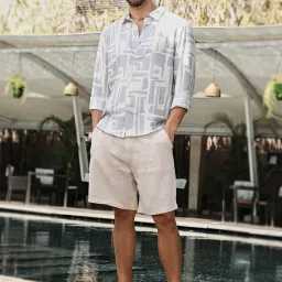 Campus Sutra Multicolor Poly Spandex Regular Fit Printed Shirt image 5