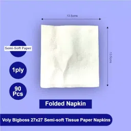 Voly Bigboss Semi-Soft Tissue Paper Napkins 27x27cm, 540 Pcs (90 Pcs x 6 Pkt) image 3