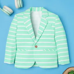Ridokidz Boys Striped Single Breasted Blazer-image-52