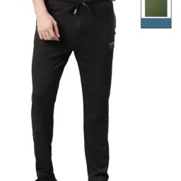 Force NXT Charcoal Melange & Olive Cotton Regular Fit Trackpants - Pack Of 2-picture-44