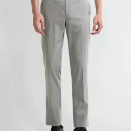 Arrow Grey Relaxed fit Solid Trousers image 3