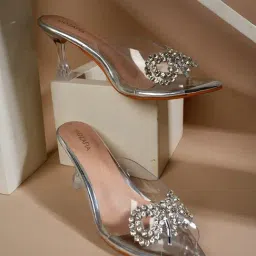 Mozafia Women's Silver Casual Sandals-picture-21