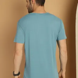 Vimal Jonney Black & Blue Regular Fit Printed T-Shirt image 5