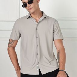Thomas Scott Men Premium Slim Fit Solid Spread Collar Casual Shirt-picture-15