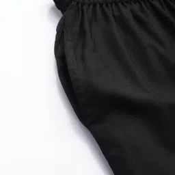 Amukti Black Rayon Solid Trousers image 5