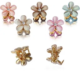 LEKZOW Women Set of 5 Embellished Mini Claw Clip Hair Accessory-picture-28