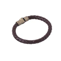 NVR Brown Leather Bracelet for Men image 5