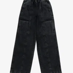 Y&F Kids by Westside Black Wide-Leg Mid-Rise Jeans-picture-20