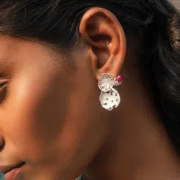 Shaya 92.5 Sterling Silver Rise Above Stigma Earrings for Women-picture-37