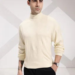 INVICTUS Solid High Neck Pullover Sweater-picture-40