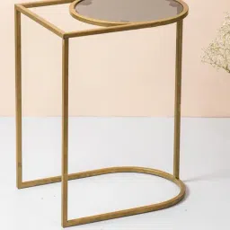 Nestroots Solid Gold Iron Magazine Coffee Table image 3