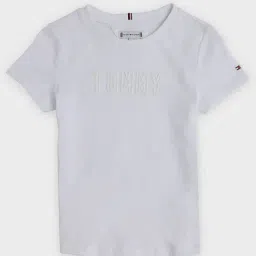 TOMMY HILFIGER Kids White Slim Fit T-Shirt-image-51