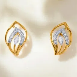 P.N.Gadgil Jewellers 14KT BSI Hallmarked Yellow Gold Forest Gleam Stud Earring for Women-picture-23