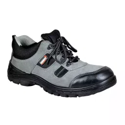 Everest Steel Toe Safety Shoes PU Sole Low Ankle Grey Grain Leather Size UK 8, EVE 602 SD-picture-29