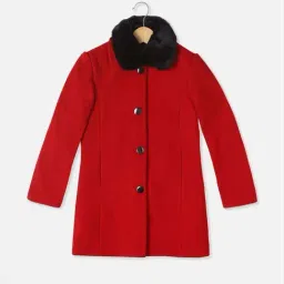 Allen Solly Girls Red Solid Full Sleeves Jacket-picture-10