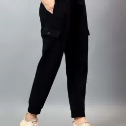 Cantabil Black Regular Fit Cargos image 4