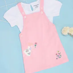 Pantaloons Baby Girls Rosa Shadow & White Cotton Solid Clothing Sets-image-19