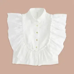 Pantaloons Junior Off-White Cotton Regular Fit Top-picture-27