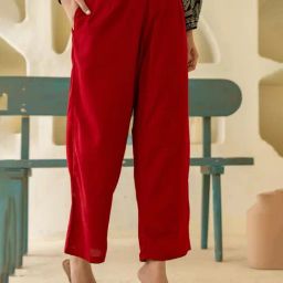 Juniper Maroon Solid Palazzo-picture-39