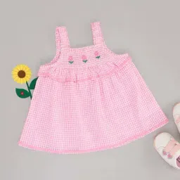 Pantaloons Baby Girls Plumeria Cotton Checks Casual Tops & Tees-image-66