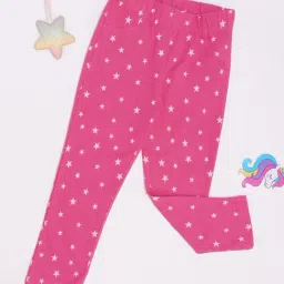 Pantaloons Junior Girls Pink Cotton Printed Jeggings-image-93