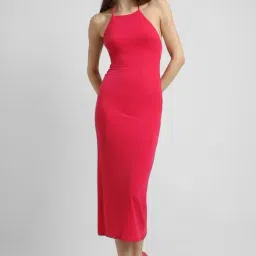 Forever 21 Pink Slim Fit Bodycon Dress-image-17