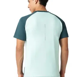 Asics Green Regular Fit Colour-Block Sports T-Shirt image 2
