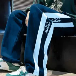 Vimal Jonney Blue Regular fit Stripes Trackpants image 2