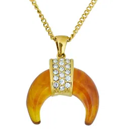 INTERSTELLAR Women Gold-Plated Stainless Steel Cubic Zirconia Pendant-picture-25
