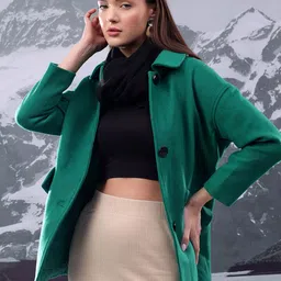 Kotty Women Spread Collar Single-Breasted Overcoat-picture-29