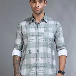 RIGS AND RAGS Men Classic Gingham Checks Printed Casual Shirt-picture-36