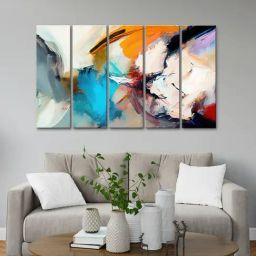 999Store Printed Multicolor MDF 5 Panels Wall Art-picture-35