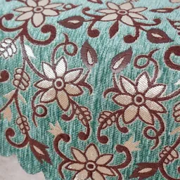 Fashion Throw Green & Red Printed Jacquard 2 Piece Sofa Cover image 2